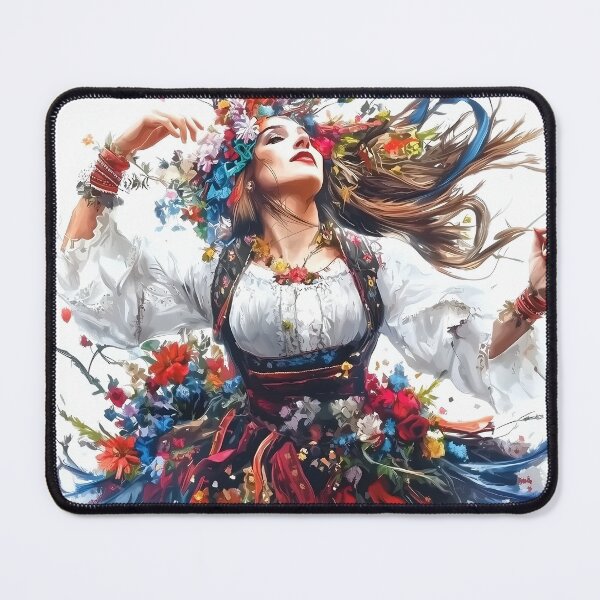 Item preview, folklore Poland dancer artwork dejco.art domin designed and sold by dejco.art.