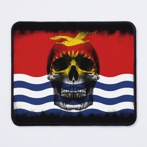 Item preview, KIRIBATI SKULL FLAG NATION RAREART COUNTRY HALLOWEEN #ogirdor designed and sold by ogirdorgraphics.