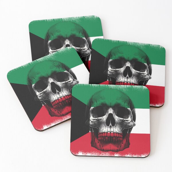 Item preview, KUWAIT SKULL FLAG NATION RAREART COUNTRY HALLOWEEN #ogirdor designed and sold by ogirdorgraphics.