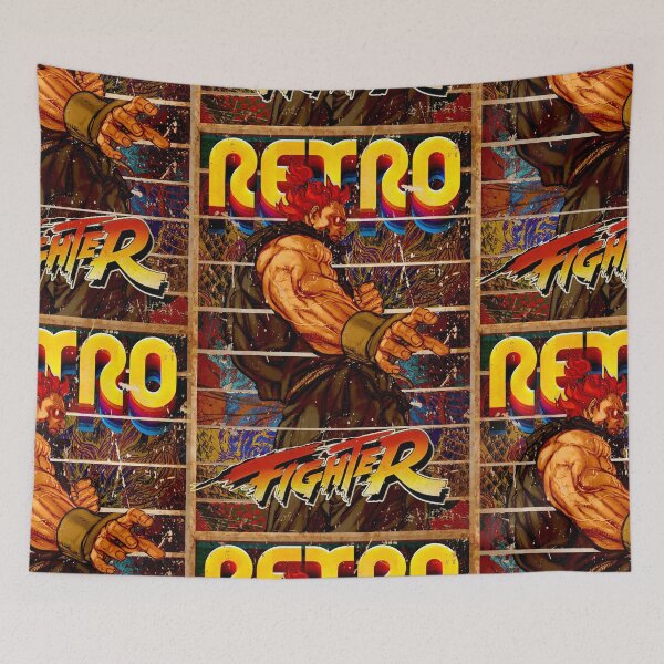 Item preview, Akuma Retro Street Fighter Gaming Art Shirt designed and sold by Back2Collage.