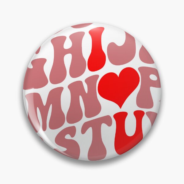 Item preview, Playful Groovy Alphabet with Hidden Heart Love Design Gifts designed and sold by Maniutek.