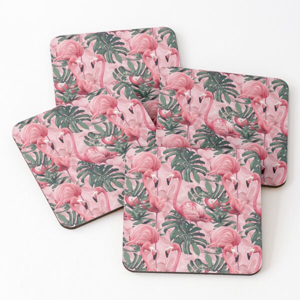 Item preview, Graceful Parade of Flamingos designed and sold by MidArtForge.