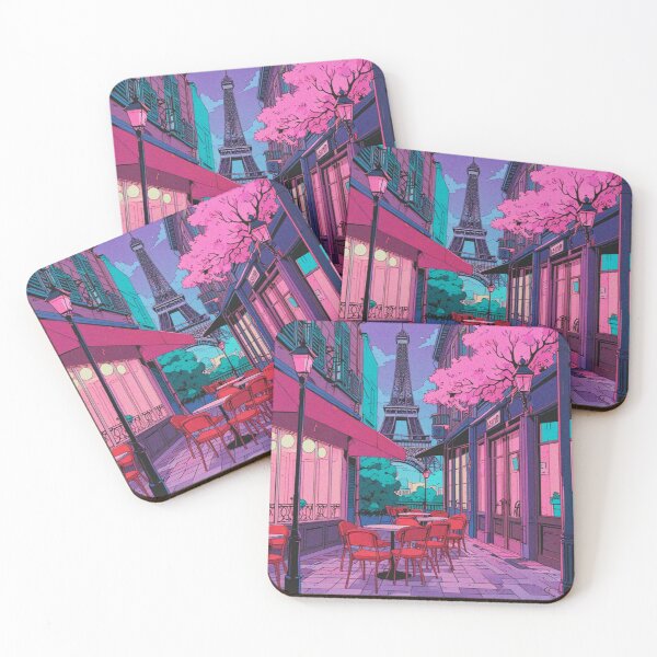 Item preview, Paris Glitchscape – 90s Anime Nostalgia designed and sold by RetroRebootShop.