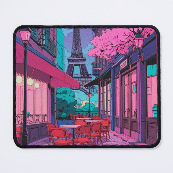 Item preview, Paris Glitchscape – 90s Anime Nostalgia designed and sold by RetroRebootShop.