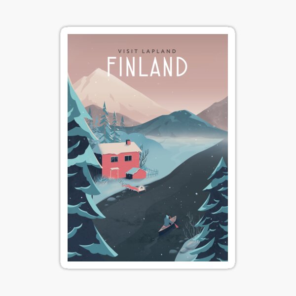 Finland Travel Art Sticker