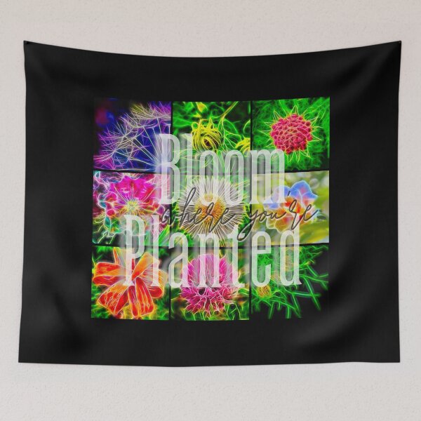 Item preview, 3x3 Grid Design - Bloom where you're Planted designed and sold by nature. electrified..