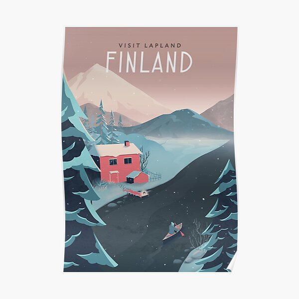 Finland Travel Art Poster