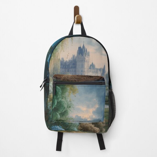 Item preview, Castle 19th century, tapestry decorated with blue flowers,oil paint. designed and sold by elegantpaterns.