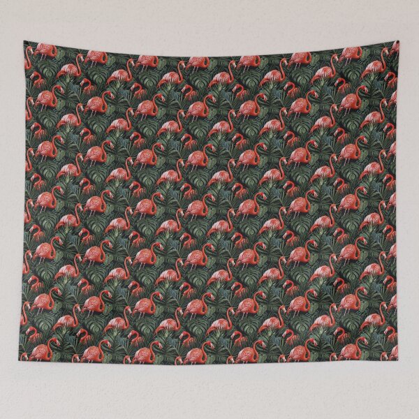Item preview, Graceful Parade of Flamingos designed and sold by MidArtForge.