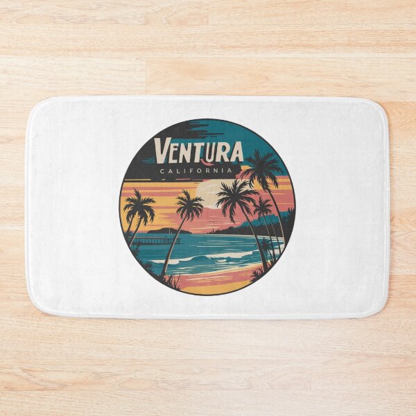 Item preview, Ventura, California - Retro Sunset Beach Art with Tropical Vibes designed and sold by CircinusStore.