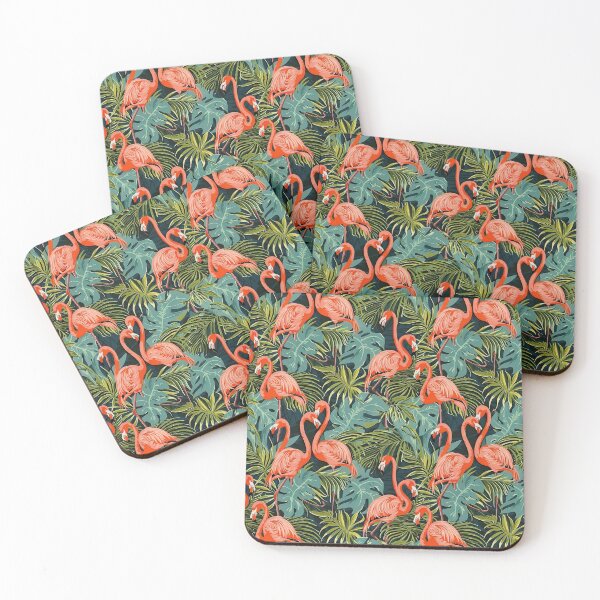 Item preview, Graceful Parade of Flamingos designed and sold by MidArtForge.