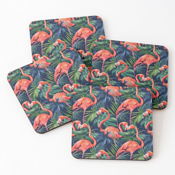Item preview, Graceful Parade of Flamingos designed and sold by MidArtForge.