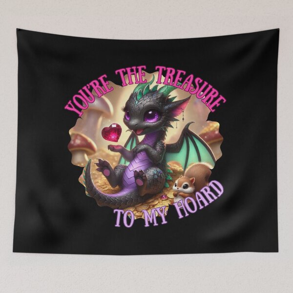 Item preview, You’re the Treasure to My Hoard Dragon Valentine designed and sold by Ophelia's Bazaar.