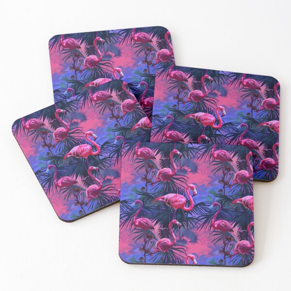 Item preview, Graceful Parade of Flamingos designed and sold by MidArtForge.