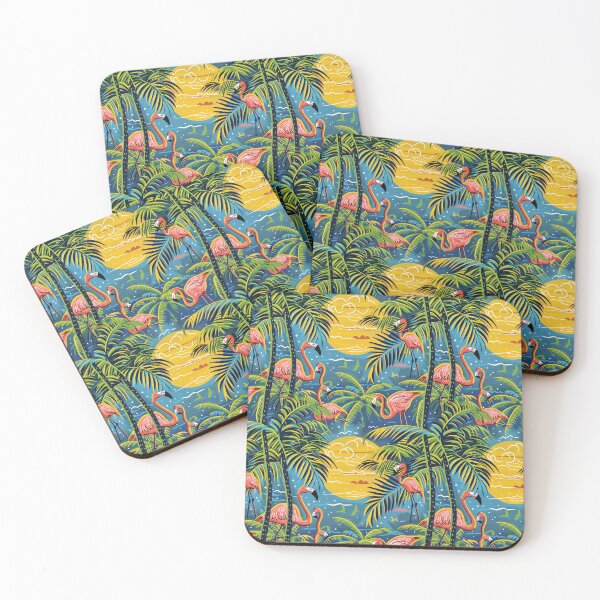 Item preview, Graceful Parade of Flamingos designed and sold by MidArtForge.