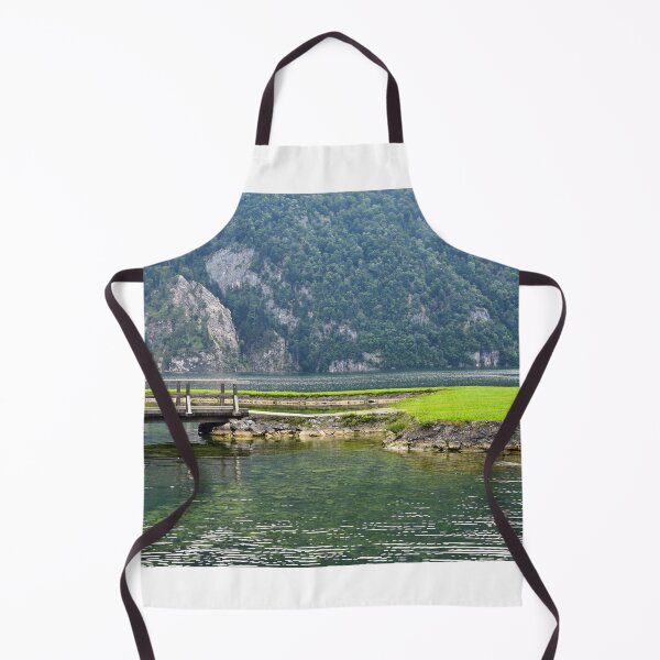 Item preview, Little wooden bridge Lake Traun Traunsee in Traunkirchen,Austria designed and sold by goceris.