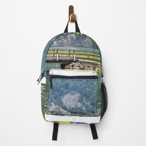 Item preview, Little wooden bridge Lake Traun Traunsee in Traunkirchen,Austria designed and sold by goceris.