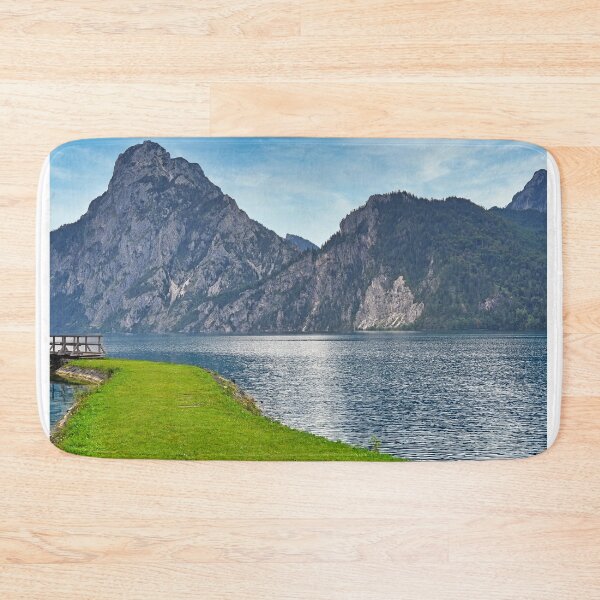 Item preview, Lake Traun Traunsee in Traunkirchen landscape, Austria designed and sold by goceris.