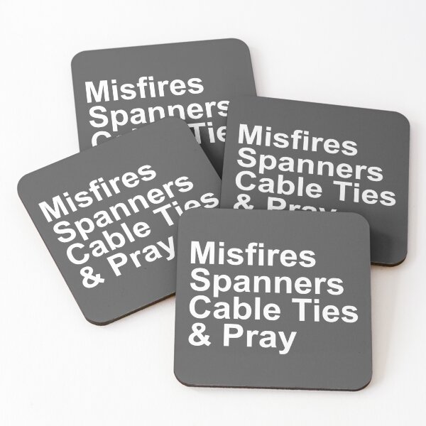 Item preview, 'Misfires, Spanners, Cable Ties and Pray' Funny Automotive Design designed and sold by David Speed Design.