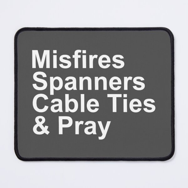 Item preview, 'Misfires, Spanners, Cable Ties and Pray' Funny Automotive Design designed and sold by David Speed Design.