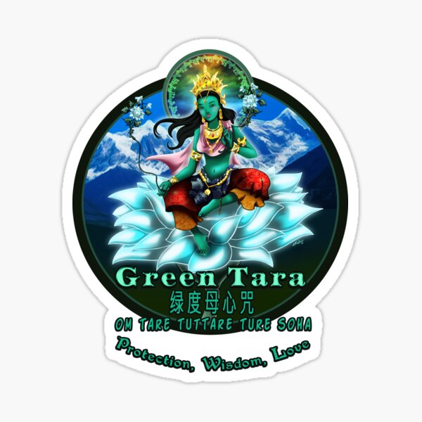 Green Tara Sticker