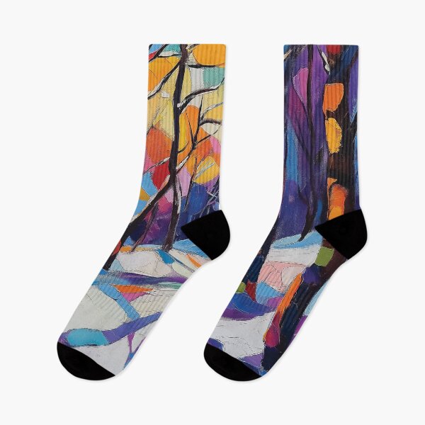 Item preview, Vibrant winter forest painting design. designed and sold by HEMRO.