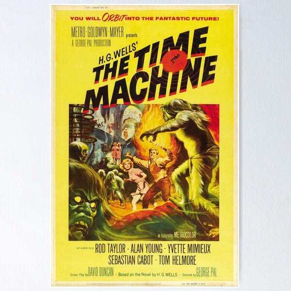 Item preview, Movie Film retro Poster for the 1960 film The Time Machine  designed and sold by TeeARTHY.