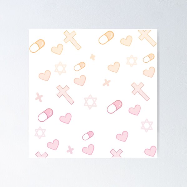 Item preview, (Read desc) Sunset coloured pills and crosses designed and sold by FurAndWhiskersStudio.