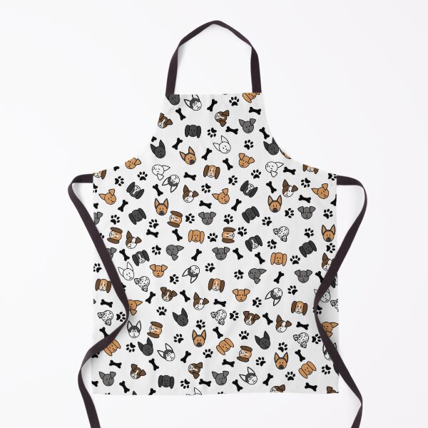 Item preview, Fun Cute Dog Breeds with Bones and Paw Prints Pattern designed and sold by amgraphics.