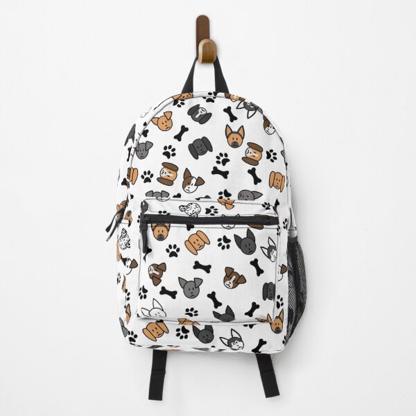 Item preview, Fun Cute Dog Breeds with Bones and Paw Prints Pattern designed and sold by amgraphics.