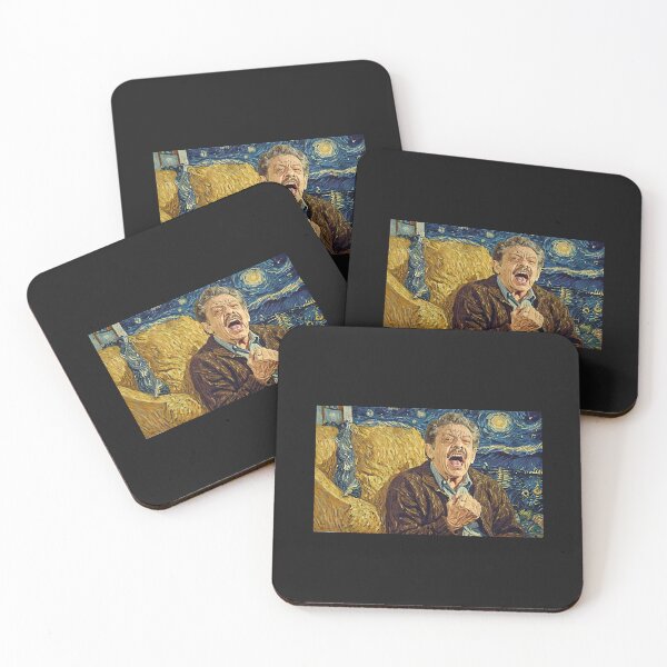Item preview, Funny Van Gogh Style Serenity Now Portrait Meme Art designed and sold by Mystikos Art.