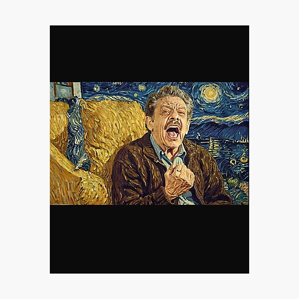 Aperçu de l'œuvre Portrait drôle de style Van Gogh Serenity Now Meme Art créée et vendue par Mystikos Art.
