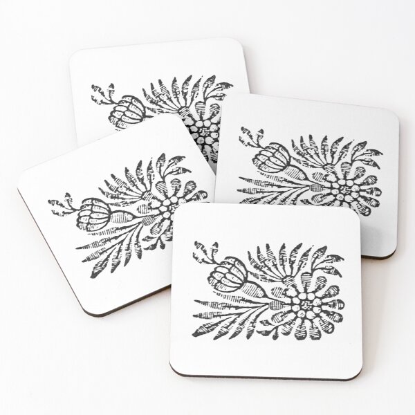 Item preview, Floral Woodcut Stamp 1 designed and sold by HawthorneFlame.