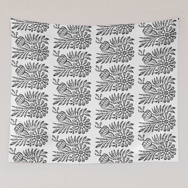 Item preview, Floral Woodcut Stamp 1 designed and sold by HawthorneFlame.