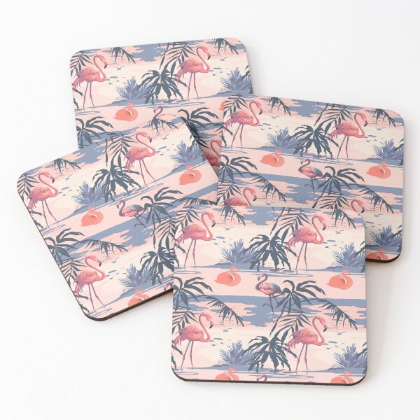 Item preview, Graceful Parade of Flamingos designed and sold by MidArtForge.