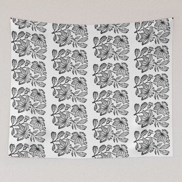 Item preview, Floral Woodcut Stamp 2 designed and sold by HawthorneFlame.