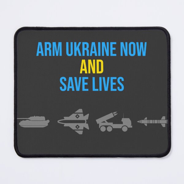 Item preview, ARM UKRAINE NOW AND SAVE LIVES designed and sold by cabana.space.