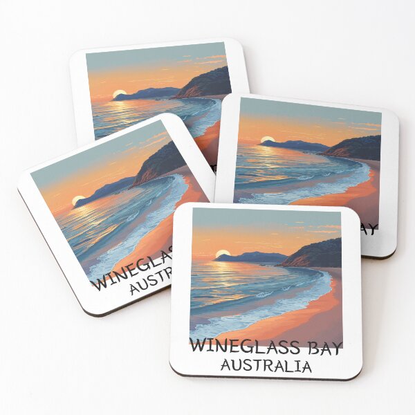 Item preview, Wineglass Bay - Australia (with Black Lettering) designed and sold by VelvetRoom.