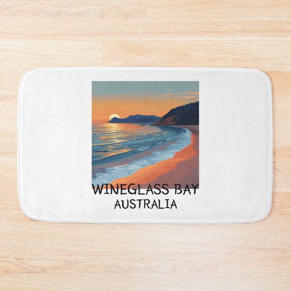 Item preview, Wineglass Bay - Australia (with Black Lettering) designed and sold by VelvetRoom.