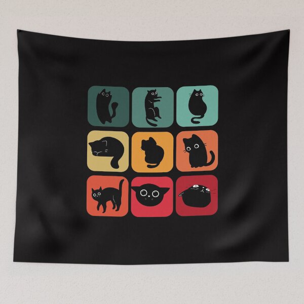 Item preview, Black cat positions designed and sold by BritishDelights.