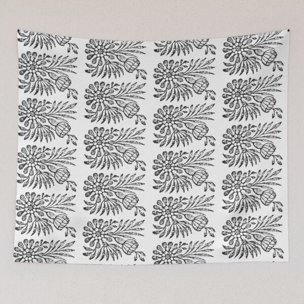 Item preview, Floral Woodcut Stamp 4 designed and sold by HawthorneFlame.
