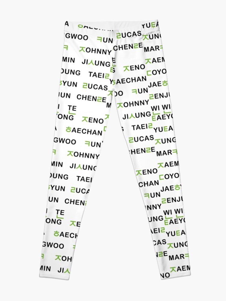 NCT - Hangul names. (WHITE) 18 MEMBERS Leggings for Sale by