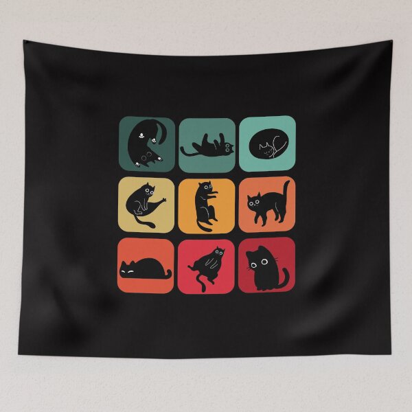 Item preview, Black cat positions designed and sold by BritishDelights.