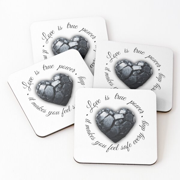 Item preview, Coal heart "Love is true power" - safety (v.2) designed and sold by All43.