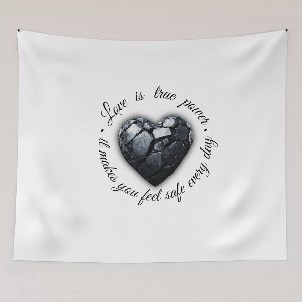 Item preview, Coal heart "Love is true power" - safety (v.2) designed and sold by All43.
