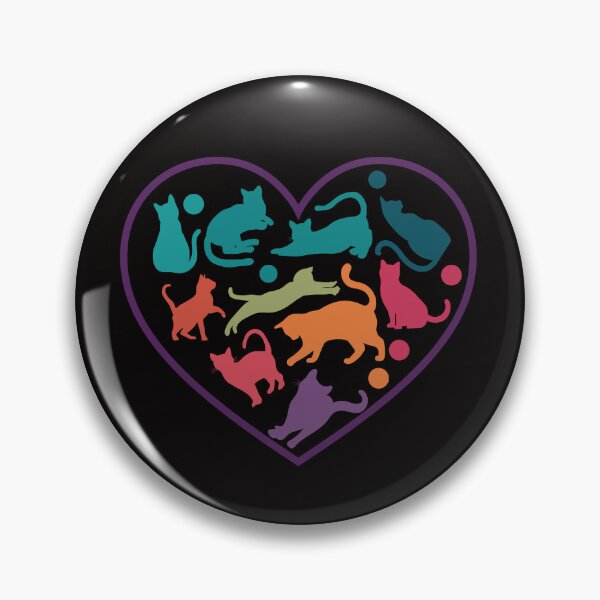 Item preview, Cats styled in rainbow heart shape designed and sold by BigfeetLittlepaws.