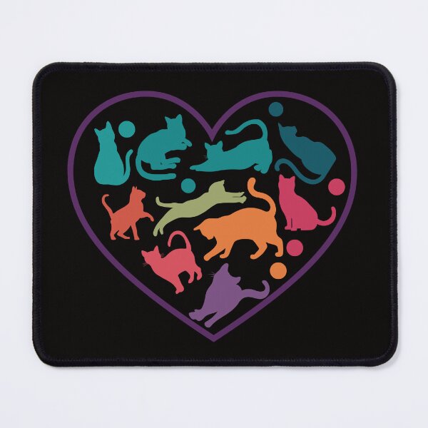 Item preview, Cats styled in rainbow heart shape designed and sold by BritishDelights.