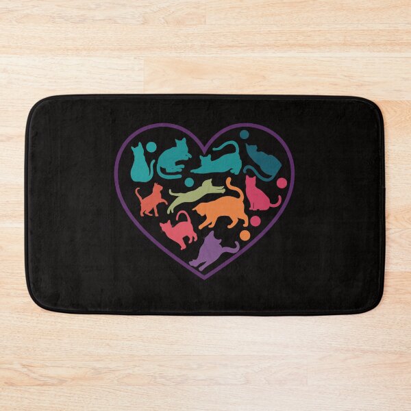 Item preview, Cats styled in rainbow heart shape designed and sold by BritishDelights.