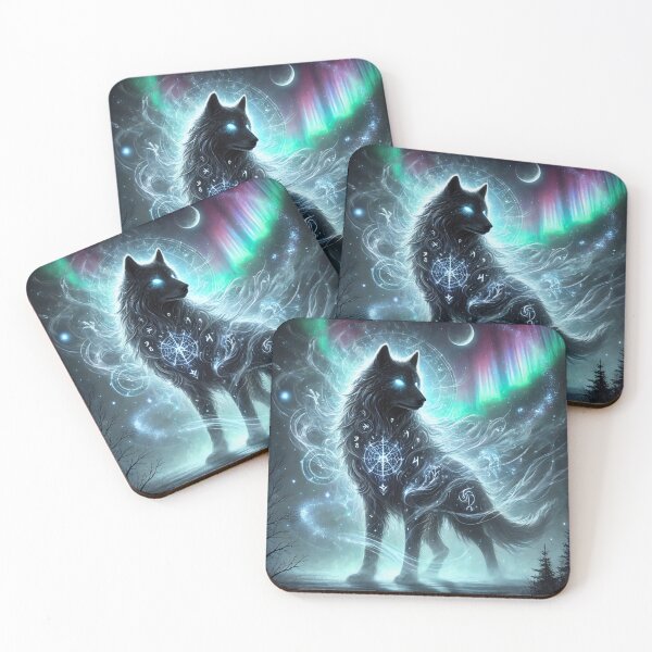 Item preview, Elemental Shadow Wolf designed and sold by Pines & Starlight.