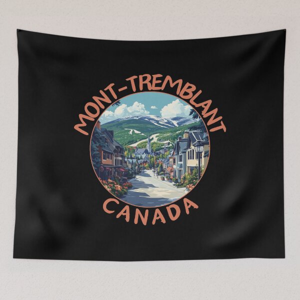 Item preview, Mont-Tremblant in Quebec Canada Vintage Vector Travel Art Emblem designed and sold by MaateoDesign.